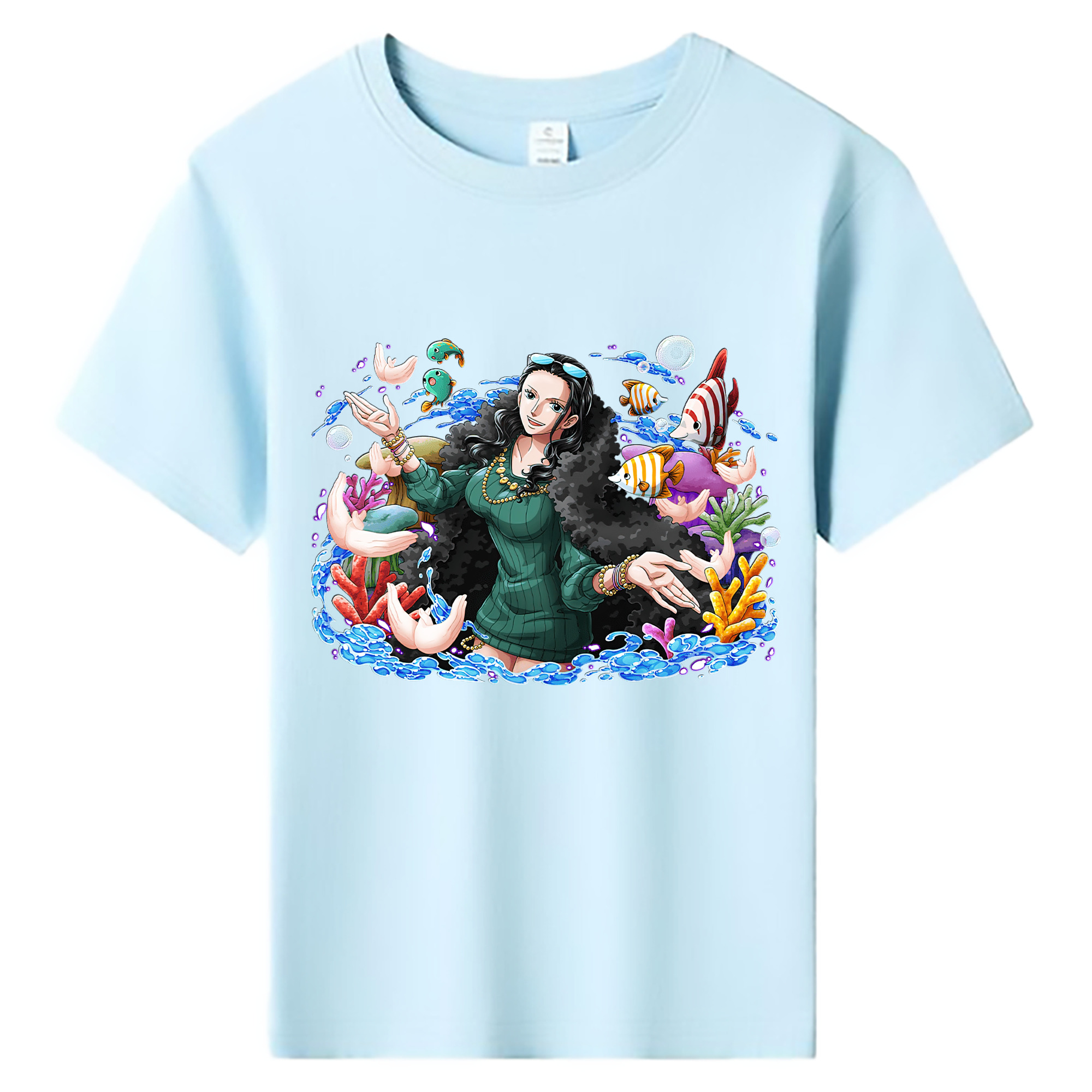 ワンピース ニコ・ロビン ONE PIECE Nico Robin 綿100％キッズTシャツ（フロントプリント）